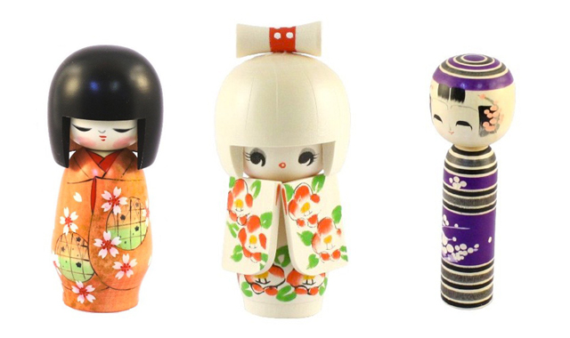 Bambole Kokeshi portafortuna