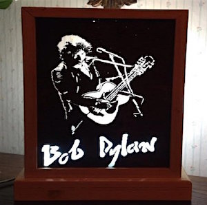 Bob Dylan oggetto in legno artigianale