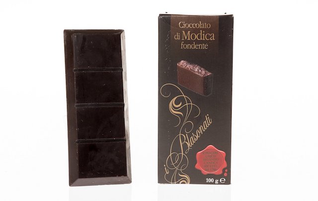 Tavoletta di cioccolato di Modica fondente