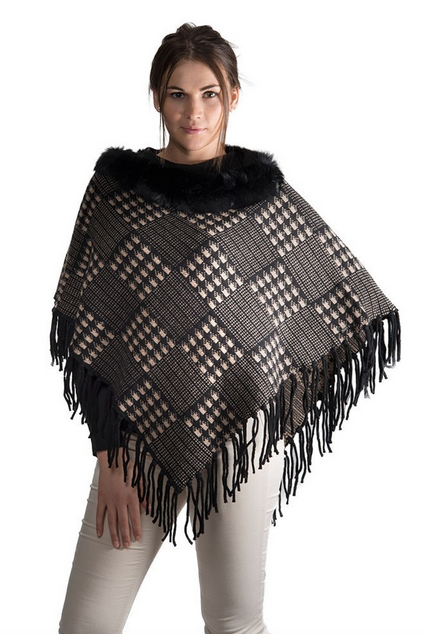 poncho di lana